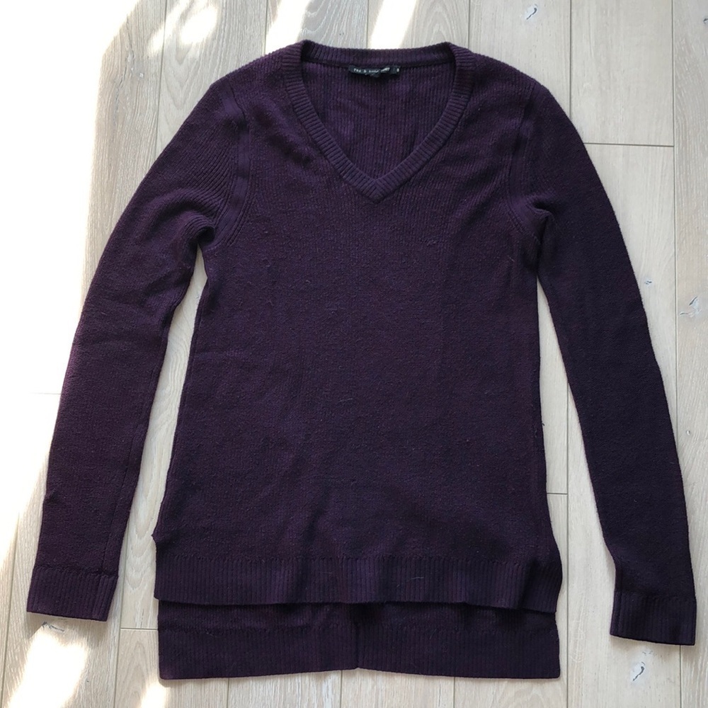 rag & bone Dark Purple Sweater: Size US S